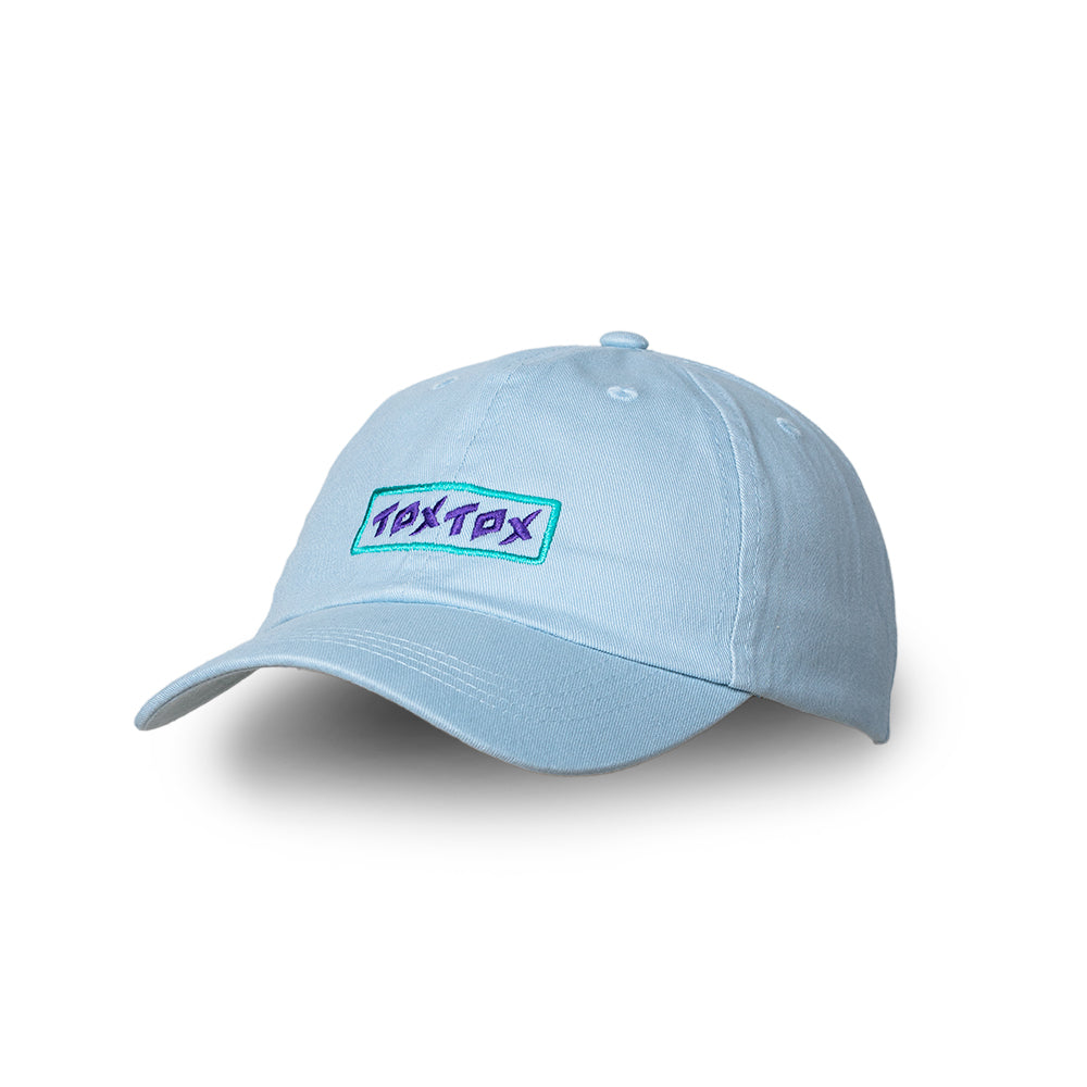 Cap Pastel Blue - Logo purple/green