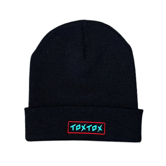 Beanie Black Logo green/red